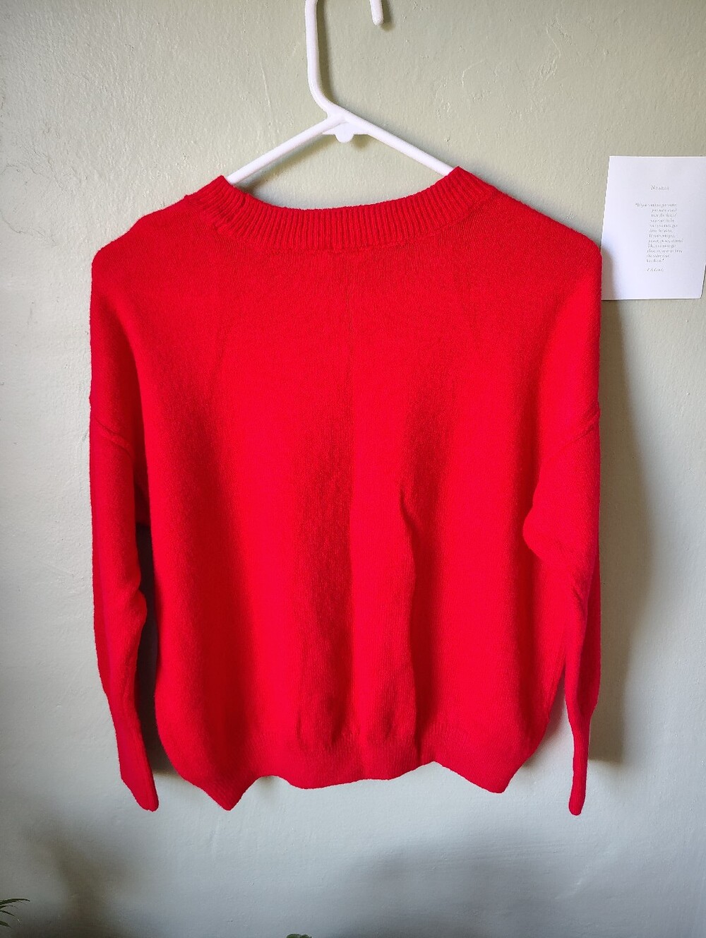☀️5/$25☀️ Vince Caputo Women's Size Small Soft Red Crewneck Sweater - Picture 5 of 6